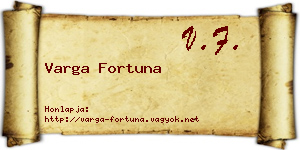 Varga Fortuna névjegykártya
