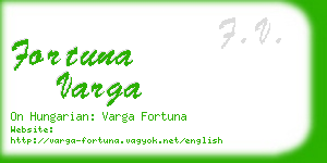 fortuna varga business card